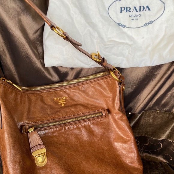 prada cognac